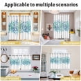 thumbnail image 6 of Teal Blue Eucalyptus Leaves Kitchen Curtains 84 Inch Length, Spring Summer Botanical Floral Grommet Top Bedroom Living Room Curtains, Light Filtering Cafe Curtain Drapes 2 Panels Set 104''x84'', 6 of 9