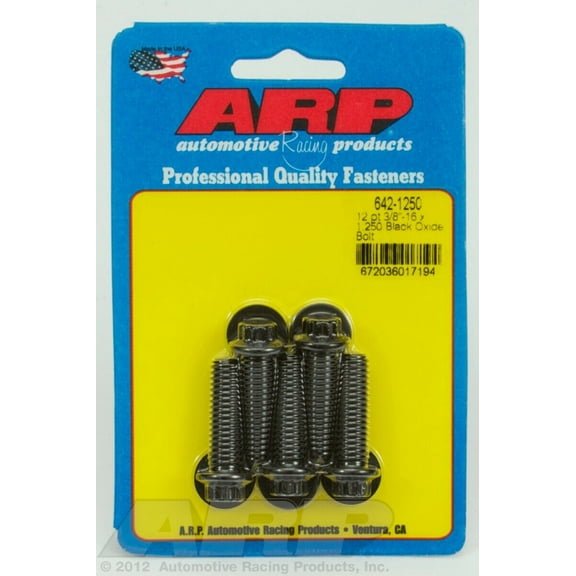 ARP 642-1250 Black 3/8-16 x 1.250 12pt black oxide bolts