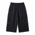 thumbnail image 5 of mens shorts Cargo Capri Pants Multi Pocket Loose Casual Shorts Summer Lightweight Breathable,Black,XXXL, 5 of 5