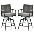 thumbnail image 1 of Costway 360° Swivel Bar Stool Set of 2 Counter Height Bar Chair with Metal Frame, 1 of 9