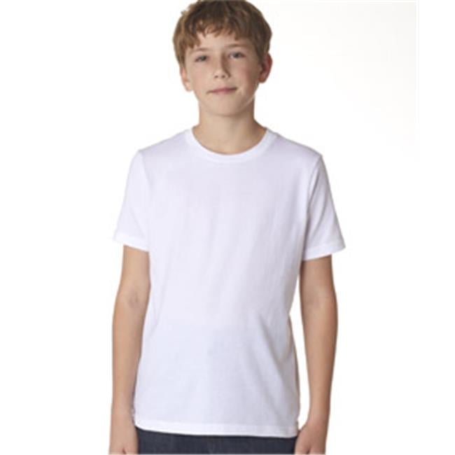 3310 Boys Premium ShortSleeve Crew TShirt, White, Medium