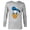 Athletic Heather, variant on Disney Donald Duck Three Caballeros Trip Matching Big Face - Long Sleeve T-Shirt for Men - Customized-White