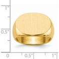 thumbnail image 5 of 14K Yellow Gold 13.0X19.0mm Open Back Mens Signet Ring (Size 10) Made In United States rs257, 5 of 5