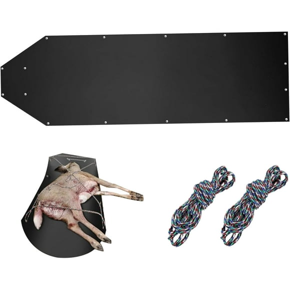 SURJDE Deer Sled Waterproof and Durable Deer Drag Sled with 2 Ropes Multi-Purpose Easy Dragging Utility Sled for Hauling Ice Fishing Fire Wood