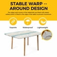 thumbnail image 4 of Summer Beach Table Cloths for 6 Foot Rectangle Tables, Ocean Coastal Crabs Sea Turtles Corals Starfish Patio Waterproof Elastic Fitted Tablecloths, Washable Rectangular Table Cover for Camping, 4 of 8