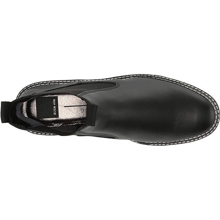 Dolce Vita Moana H2O Black Leather Pull On Rounded Toe 
