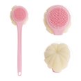 thumbnail image 3 of Unique Bargains 1pc Long Handle Double Sided Bath Brush Back Scrubber Pink, 3 of 6