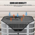 thumbnail image 6 of Central Air Conditioner Cover for Outside Units Mesh AC Covers for Outside Unit, Heat Pump Mesh Protector, Full Leaf Guard, Round Compressor Net Defender for AC Outdoor Conditioners(66*66cm,Grey), 6 of 6