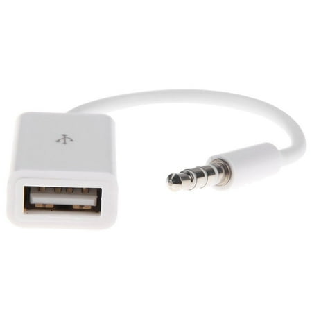 3.5mm Male Audio AUX Jack to USB 2.0 Type A Female OTG Converter Adapter