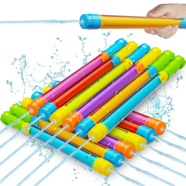 Juego de pistolas de agua BeBoutoye, 12 unidades para niños y adultos con capacidad de 115 ml