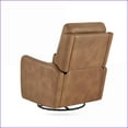 thumbnail image 5 of Recliners, Modern 30'' Power Recline Swivel Arm Chair | Tan Brown | Faux Leather, 5 of 13