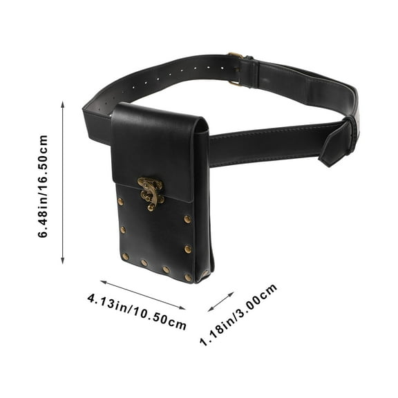 LEXSOMEO Waist Bag Punk Belt Waist Bag Belt Pouch Vintage Waist Bag Outdoor Sports Waist Pouch Money Bag