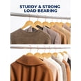 thumbnail image 3 of ACSTEP Wooden Hangers 10 Pack, Sturdy Coat Hangers for Closet, Quality Non Slip Hangers, Premium Heavy Duty Hangers, Durable Coat Hanger, Pants Hanger, Suit Hangers, with 360° Rotating Hook, Natural, 3 of 9