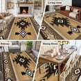 thumbnail image 6 of Brown Southwest Large Area Rugs for Bedroom Living Room, Soft Non Slip Carpet Bedside Rug, Boho Aztec Ethnic Abstract Geometric Rectangular Floor Cover Kitchen Accent Rug 6'x9' for Dining Room/Office, 6 of 9
