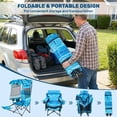 thumbnail image 3 of Slsy Camping Chair with Canopy&Footrest,Folding Camping Canopy Chair with Cooler Bag and Cup Holder,Outddor Portable Ergonomic Beach Chair for Adults Camping,Tailgates,Fishing, 3 of 9
