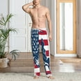 thumbnail image 2 of Hirioo fisherman fishing with USA flag for Women's PJ Pajama Pants Sleep Pants Women's Home Trousers with Pockets,S-3XL-Medium, 2 of 6