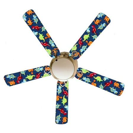 

888 Cool Fans F52-0001032 52 in. Dinosaur Delight 5-Blades White Ceiling Fan with Lamp