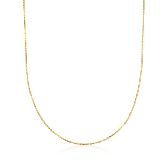 Ross-Simons Italian 1mm 18kt Gold Over Sterling Adjustable Snake-Chain Necklace, Women's, Adult