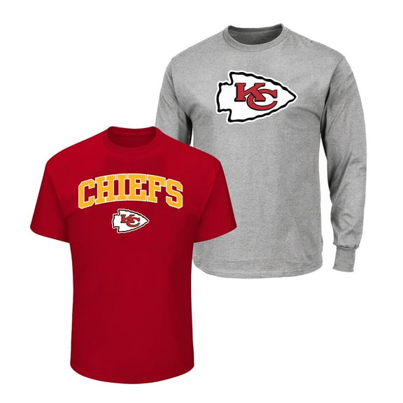 Men's Fanatics Red/Heather Gray Kansas City Chiefs Big & Tall 2-Pack T-Shirt Set