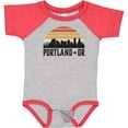 thumbnail image 3 of Inktastic Portland Oregon Skyline Retro Sunset Boys or Girls Baby Bodysuit, 3 of 5