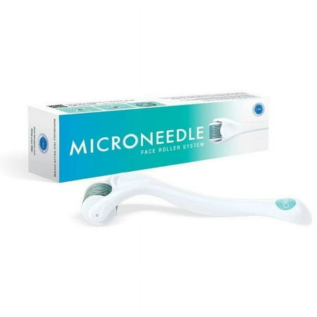 ORA Facial Microneedle Derma Roller System 0.25mm, Aqua/White