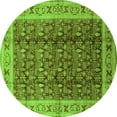thumbnail image 1 of Ahgly Company Indoor Round Oriental Green Traditional Area Rugs, 3' Round, 1 of 4