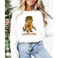 thumbnail image 3 of Litter's Full Funny Christmas Unisex Sweatshirt Holiday Cat Graphic Sweater for Women & Men White Sweatshirt Adult Small, 3 of 4