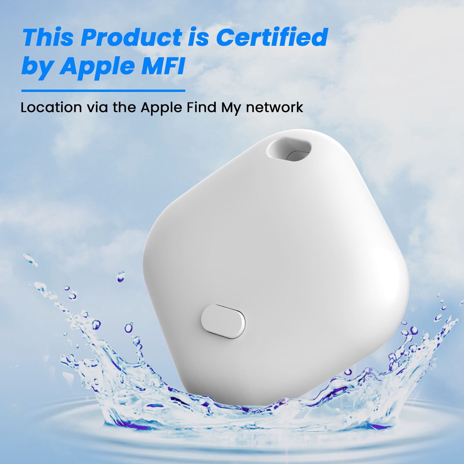 PcEoTllar Bluetooth Tracker, Keys Finder and Item Locator for IOS Find My - 2 Pack - White