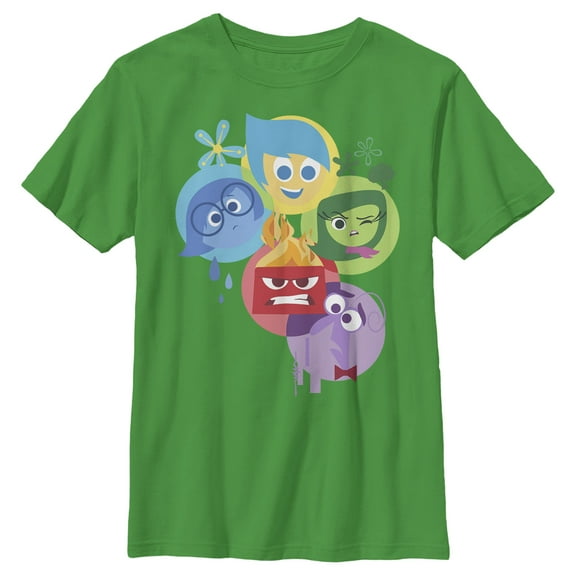 Boy's Inside Out Emotions in Circles Graphic T-Shirt