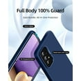thumbnail image 2 of 【3 in 1 for Samsung Galaxy A32 5G case, with 2 Pack Screen Protector, Camera Protection，Liquid Silicone Slim Shockproof Protective Phone Case 6.5inch [Microfiber Lining] (Navy Blue), 2 of 12