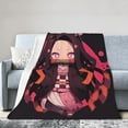 thumbnail image 2 of Demon Slayer Bed Blanket Air Conditioner Quilt Ultra Soft Flannel Blanket All Season Fuzzy Blanket Reversible Fluffy Plush Blanket 40"X30", 2 of 8