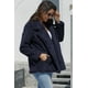 thumbnail image 3 of ABPHQTO Abrigo de mujer azul marino con parte delantera abierta y bolsillos, 3 of 4