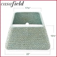 thumbnail image 7 of 22-Inch Water Hyacinth Christmas Tree Collar, Woven Tree Square Base Cover with Cord Cut Out, Seafoam, 7 of 7