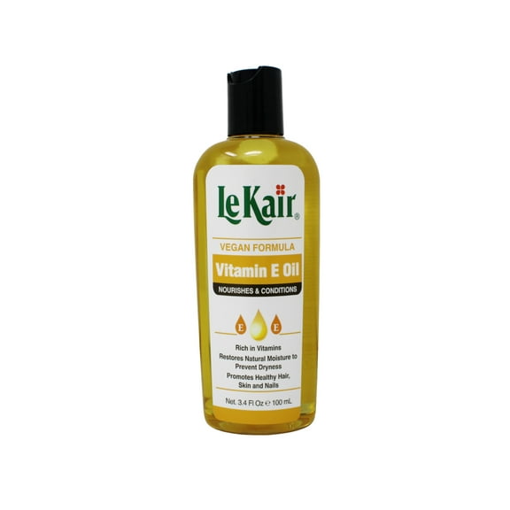 LeKair Vitamin E Oil Hair & Body Oil - Vegan Formula 3.4 Ounce