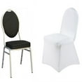thumbnail image 3 of BalsaCircle White Solid Banquet Premium Spandex Stretchable Chair Cover Event Slipcover, 3 of 4