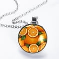 thumbnail image 2 of Tangerine Women's Glass Design Circular Pendant Necklace - Sparkle and Shine with this Elegant Necklace, 2 of 5