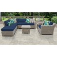 thumbnail image 2 of Coast 8 Piece Outdoor Wicker Patio Furniture Set in Navy, 2 of 2