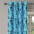 thumbnail image 3 of Ambesonne Sealife Grommet Curtain, Ocean Mosaic Pattern, 50" x 63", Navy Turquoise, 3 of 6