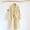 Yellow, variant on Women's Cotton V-Neck Long Sleeve Button Down Bathrobe - Soft Striped Homewear with Pocket