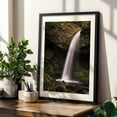 thumbnail image 4 of Graceful Descent - Oregon Photography Waterfall Nature Forest Scenic Wilderness Landscape Water Black Framed Wall Art Print 24 x 36 inches, 4 of 8