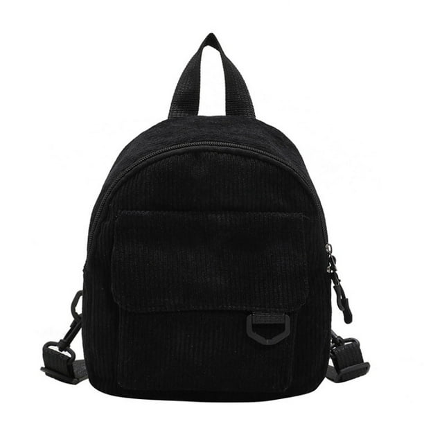 2022 Moda Mujeres Mini Mochilas De Color Sólido De Pana Pequeñas Simples Casual Estudiante Viaje