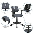 thumbnail image 6 of Flash Furniture Flash Fundamentals Mid-Back Gray Mesh Swivel Task Office Chair with Pivot Back and Arms, BIFMA Certified, 6 of 15