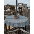 thumbnail image 2 of Outdoor Tablecloths with Umbrella Hole & Zipper, Boho Blue Flower Round Tablecloths 60 Inch, Abstract Bohemia Pesley Floral Waterproof Table Cloth, Patio/Pool/Picnic Table Covers, 2 of 8