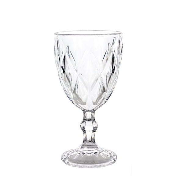 BalsaCircle 6 Clear 12 oz Crystal Reusable Glass Wine Glasses Goblets Wedding Party Events Decorations Supplies