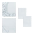 thumbnail image 5 of Modern Threads 4-Piece Solid White Microfiber Bed Sheet Set, California King, 5 of 12