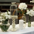 thumbnail image 6 of Retro Shabby Candle Holder, Decorative Birdcage Candle Holder Vintage Metal Candlestick for Wedding ,Party Home Decor White 15 Inch, 6 of 7
