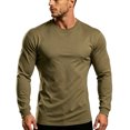 thumbnail image 3 of Mfakffe Mens Long Sleeve T Shirts Crew Neck Casual Basic Pullover Shirt Casual Basic Tee Soft Breathable Lightweight Tops, 3 of 5