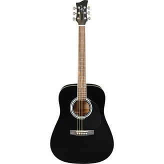 Jay Turser JJ45 Acoustic Dreadnought Guitar - Black - Walmart.com