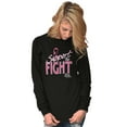 thumbnail image 4 of Support The Fight Breast Cancer Aware Women Plus Size Long Sleeve Graphic Tee Brisco Brands 2X, 4 of 5