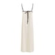 thumbnail image 5 of Vestido largo para mujer: tirantes finos con ribete en contraste, prenda de verano para la playa, vestido largo sin mangas para vacaciones., 5 of 6